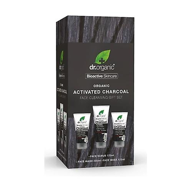 Activated Charcoal Facial Cleanser Set Facial Scrub 125ml + Facial Cleanser 200ml + Facial Mask 125ml 1 unit