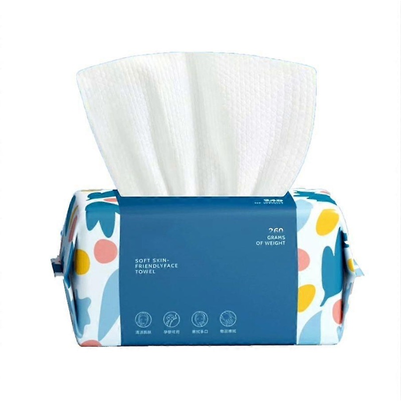 100pcs Disposable Face Washing Cloths, Thickened and Ultra Soft, Multi-Purpose for Skin Care, Makeup Wipes, Facial Wipes and Facial Cleansing(blue)