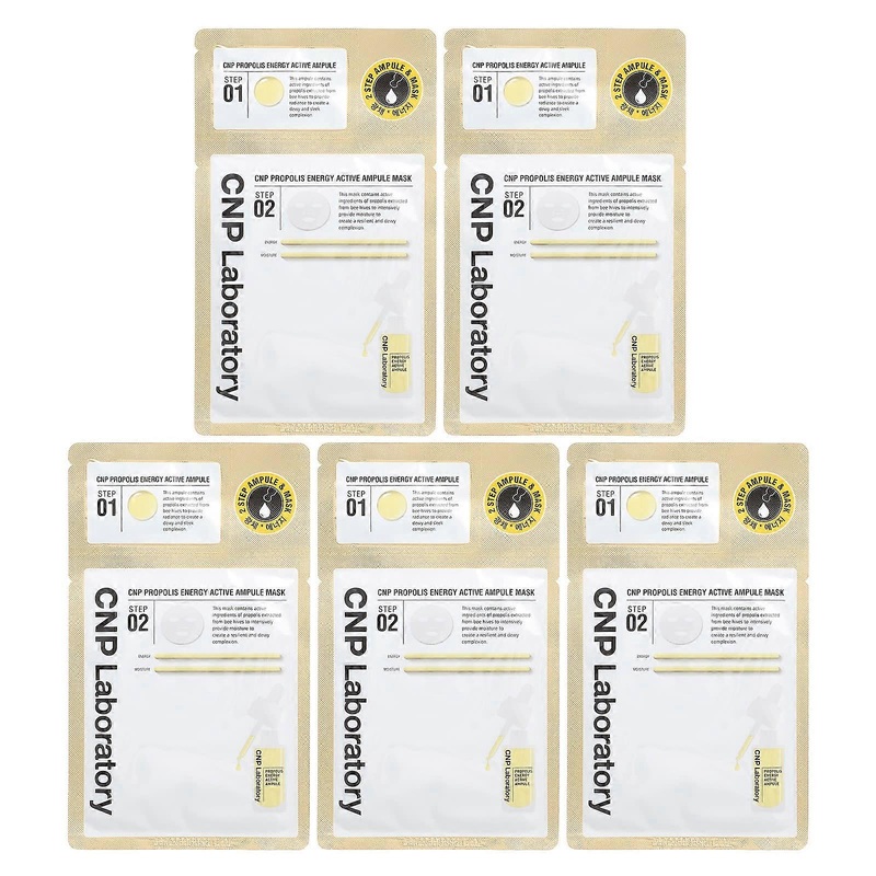 2 Step Propolis Energy Active Ampule & Beauty Mask Set, 5 Sets