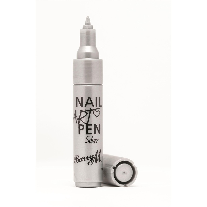 Barry M Makeup - Nail Art Pen - Really Easy to Draw Designs 4 Colours Cosmetics-NAP3 - Silver