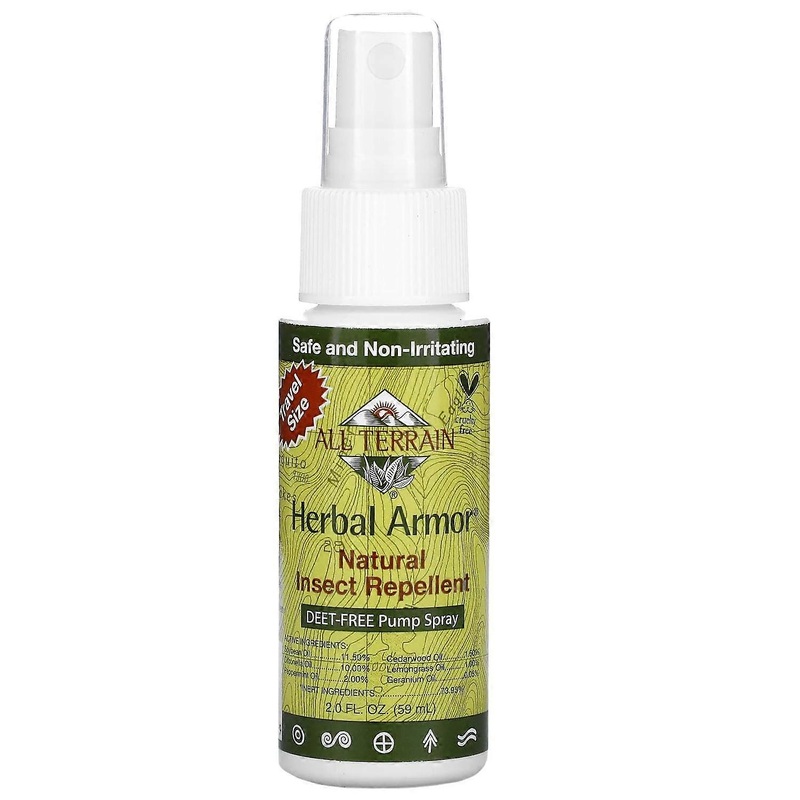 All Terrain, Herbal Armor, Natural Insect Repellent DEET-Free Pump Spray, 2.0 fl oz (59 ml)