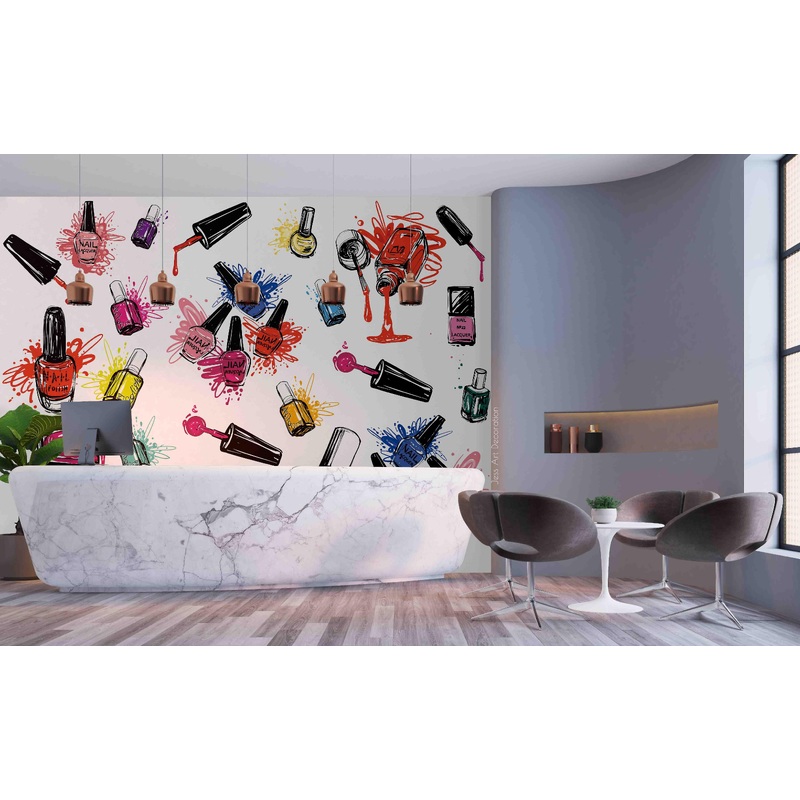3D Nail Polish Color Wall Mural Wallpaper Gd 2756