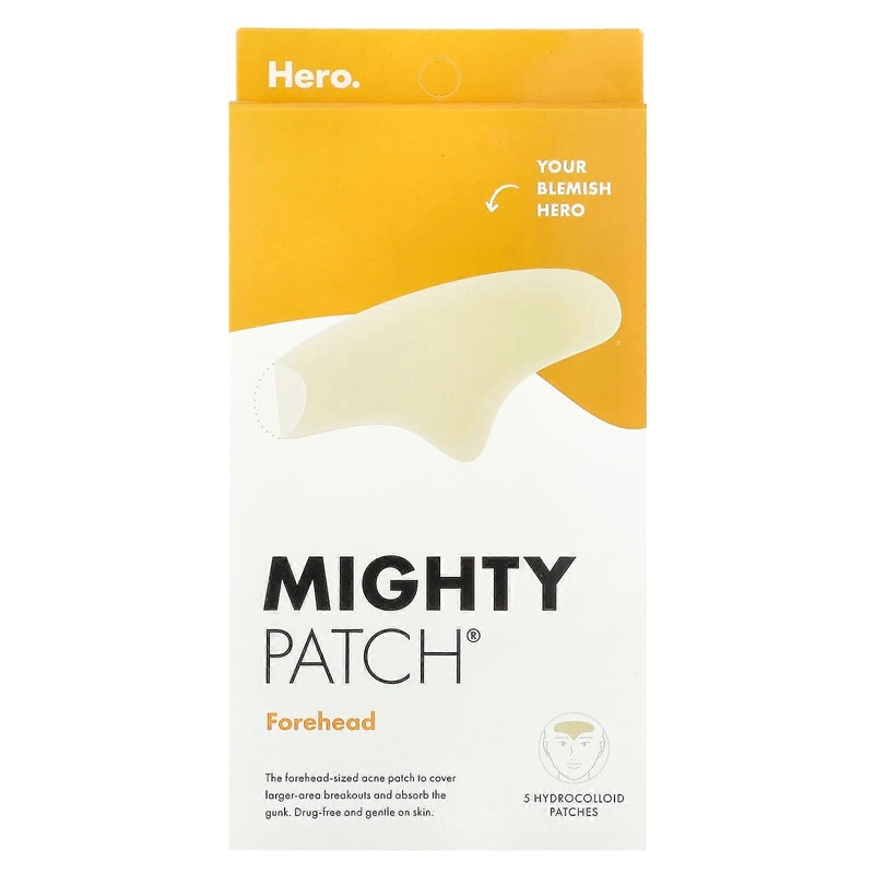 Mighty Patch, Forehead, 5 Hydrocolloid Patches