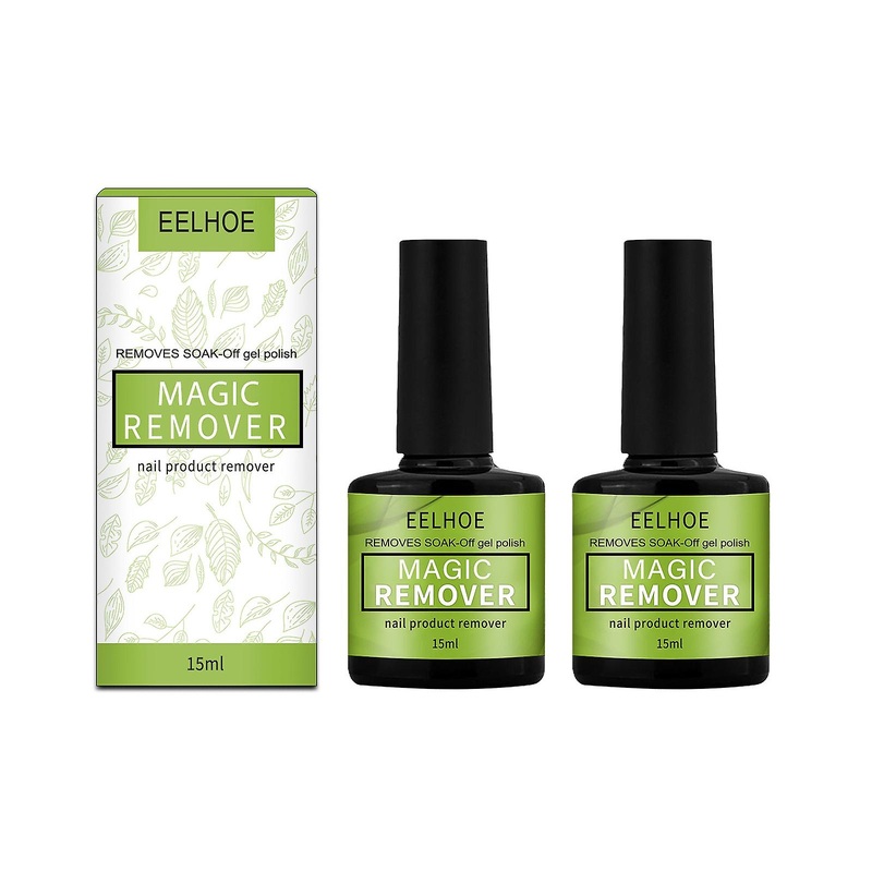 Eelhoe - 2pack Gel Nail Polish Remover, 2-3 Min Quickly Remover Nail Polish, No Harm To Skin, No Irritating Odor, No Need For Foil, Soaking Or Wrappin