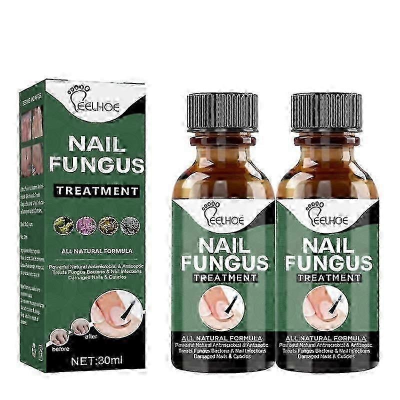 2pcs EELHOE Nail Repair Liquid Gray Nail Liquid Uneven Thick Nail Thickening Gray