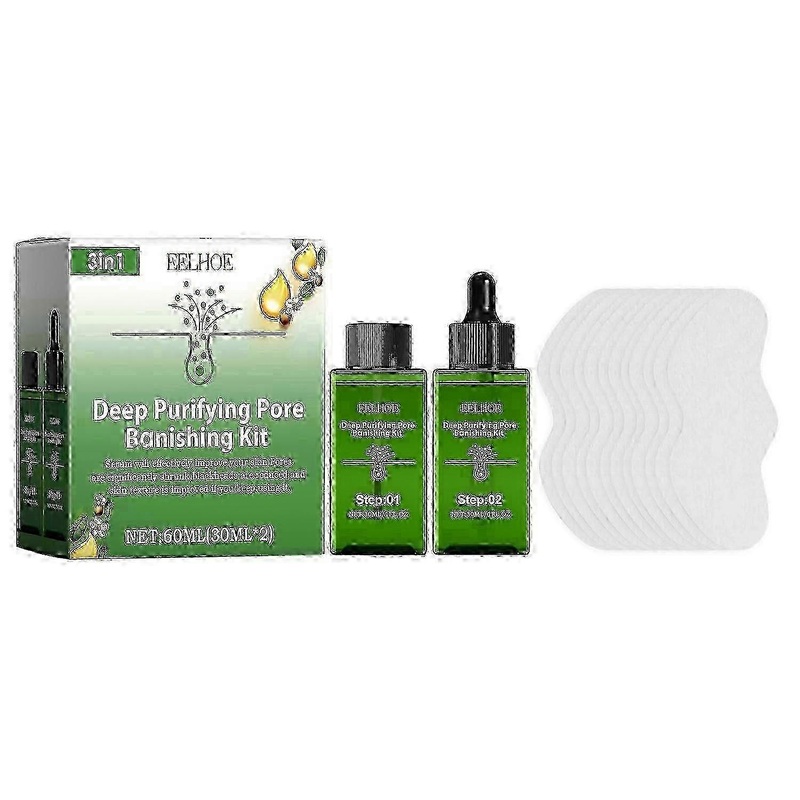 EELHOE Deep Purifying Pore Banishing Kit, Pore Thinning And Blackhead Remover Moisturizing Essence