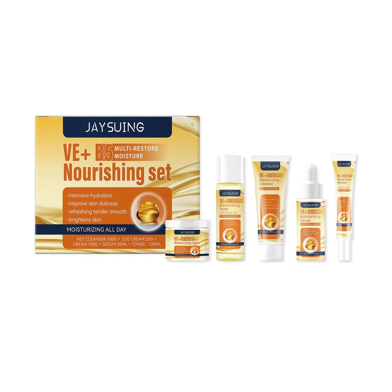 Jaysuing Vitamin B5 Nourishing Skincare Set, Moisturizes And Soothes Skin Barrier Daily Skincare Set