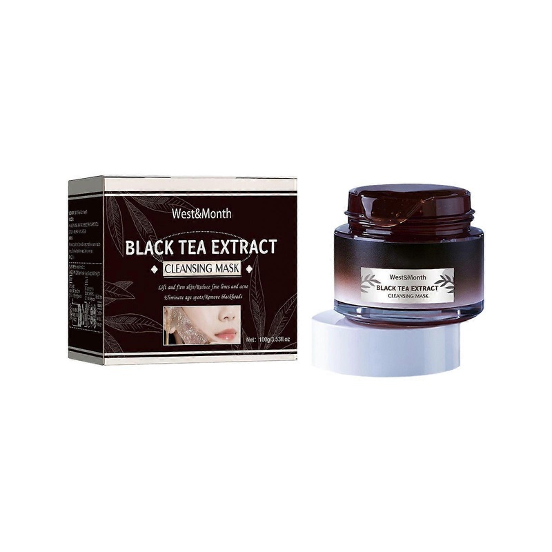 West & Month Black Tea Facial Mask Cleansing Pores Delicate Pores Brightening Skin Rejuvenation Daub-Type Facial Mask