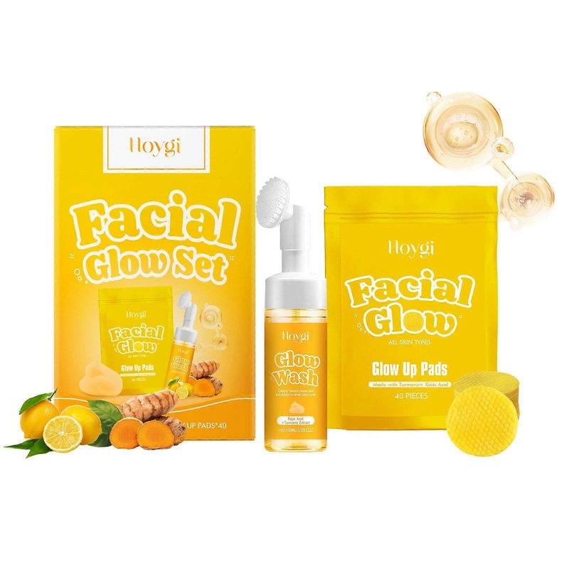 Hoygi Turmeric Rejuvenation Facial Cleanser Set Gently Cleanses The Facial Skin, Improves Skin Texture, And Moisturizes And Hydrates The Face
