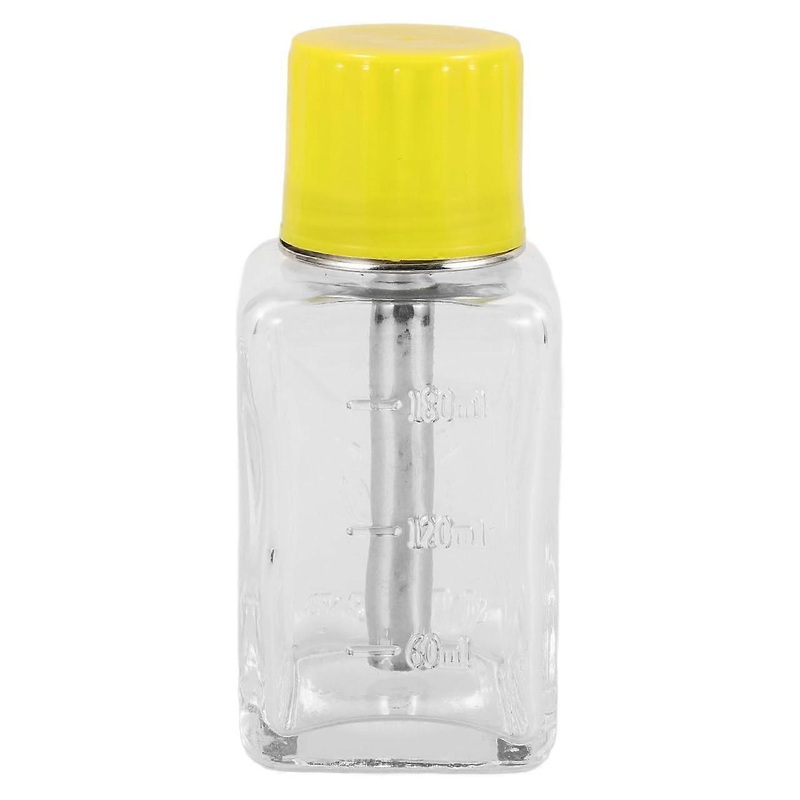 Glass Push Down Pump Dispenser 1PCS, 6oz/180ml Polish Nail Remover Pump Empty Bottle Ref: 4547
