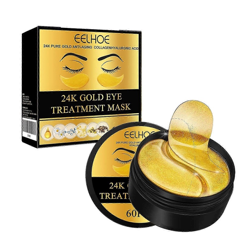 24k Gold Under Eye Patches eye mask, Collagen Skin Care Products, Eye Patches for Puffy Eyes, eye masks for dark circles and puffiness High quality