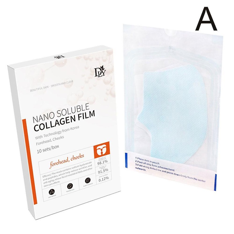 10pcs Nano Collagen Film Paper Soluble Facial Mask Forehead Skin Cheek Sticker