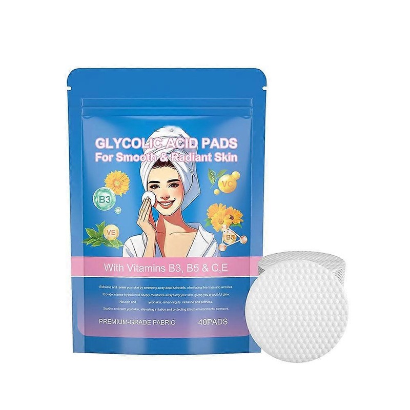 40pcs Glycolic Acid Pads for Face Body Underarms Exfoliating Resurfacing
