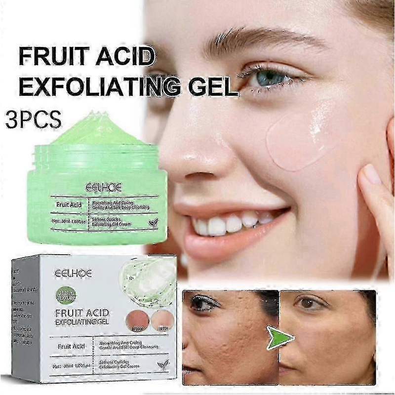 1pc Fruit Acid Facial Exfoliating Gel Deep Clean Pore Blackhead Acne Whitening Skin Gel