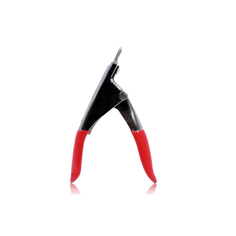 Nail Clipper - Red Stainless Steel False Nail Tips Cutter for Acrylic Nails, Professional Manicure and Pedicure Tool
