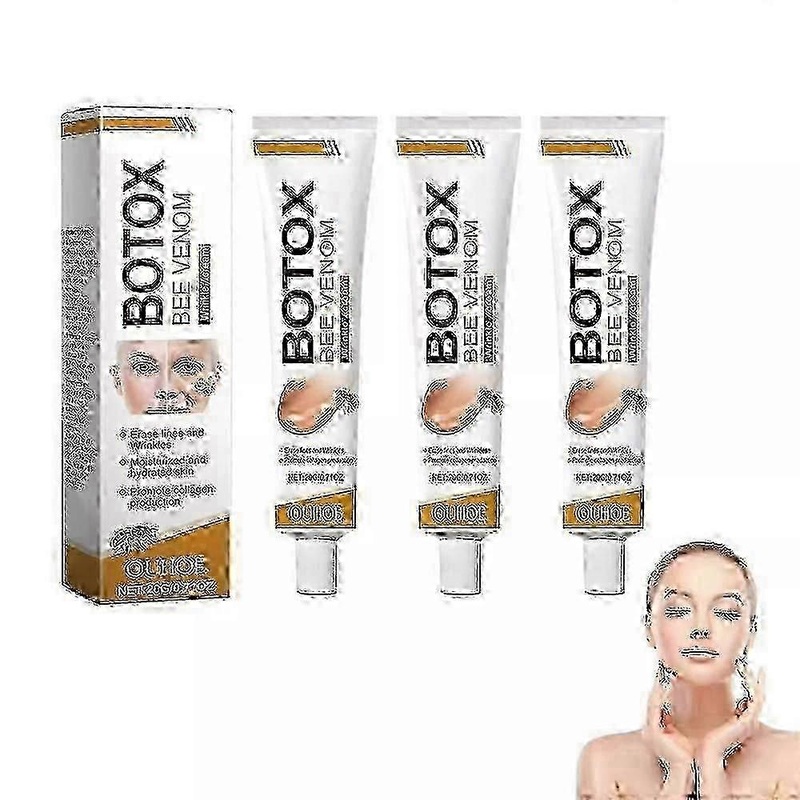 1/2/3X Bee Venom Wrinkle Removal Cream, Bee Venom Anti-Wrinkle Firming Cream, Bee Venom Cream, Moisturizing, Lifting & Recovery for All Skin Type
