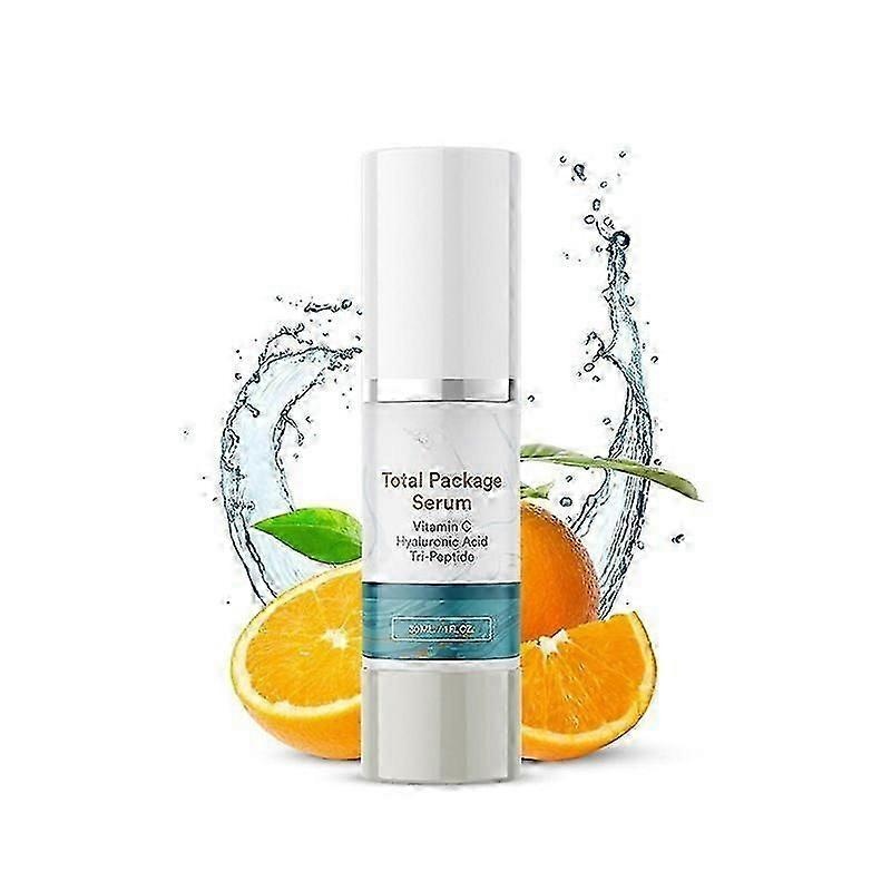 Anti-Aging Facial Super Serum for Wrinkles, Total Package Serum, All-In-One Vitamin C, Hyaluronic Acid, Peptides Serum For Face Brightening, Dark Spot