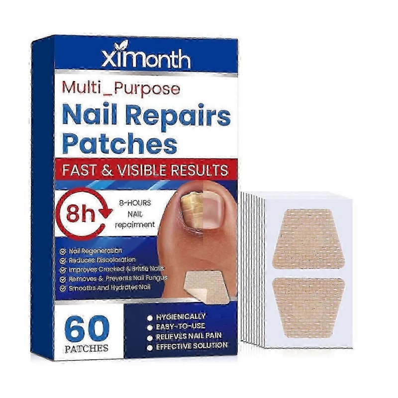 Ximonth Nail Repair Patch, Hands And Feet Soft Nail Inlaid Nail Thickening Bright Nail Furrow Gray