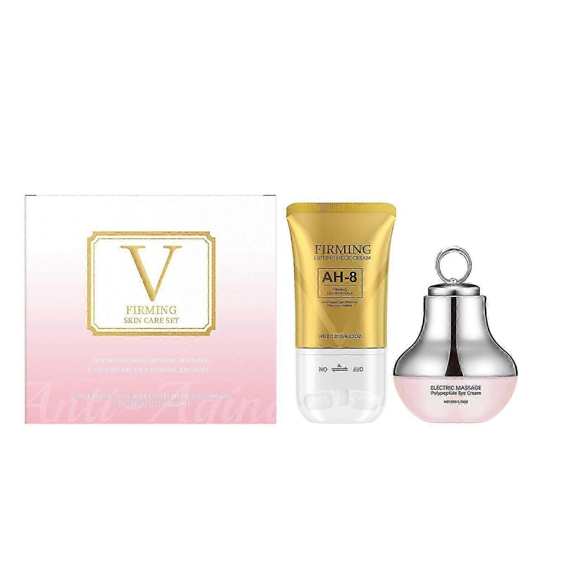 Amz Eye And Neck Skin Care Set: Electric Peptide Eye Cream, Neck Lifting Cream, Skin Care, Nourishing And Moisturizing, Massage Care