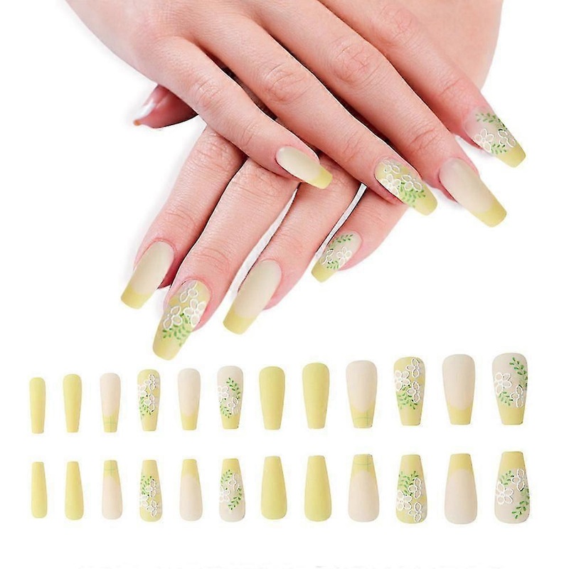 (24pcs) Nails, Matte False Nails, Full Coverage Nail Series, Wear-resistant Nails, Finished Nails, Wearable Nails