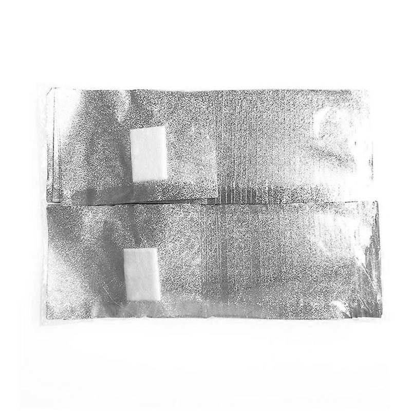 100  Nail Art Aluminium Foil Soak Off Acrylic Gel Polish Nail Wraps Remover