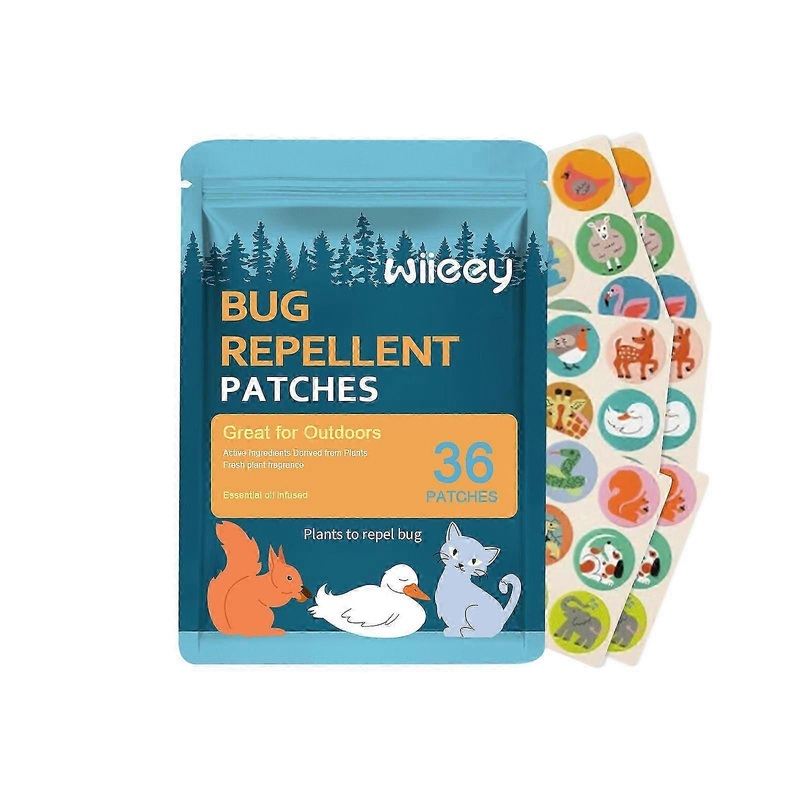 Wiieey Mosquito Repellent Patches Are Gentle, Herbal, Fresh, Waterproof, Sweat-Proof, And Suitable For Home, Travel, And Children's Bite Prevention
