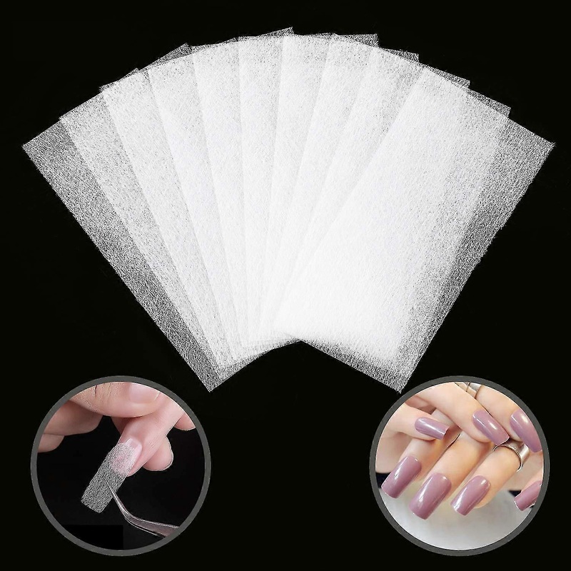 100 Pieces Fibernails For Nail Extensions,nail Extension Silk Fiberglass Gel Kit False Nails Manicure Salon Tool For Uv Gel Nails Art,9358