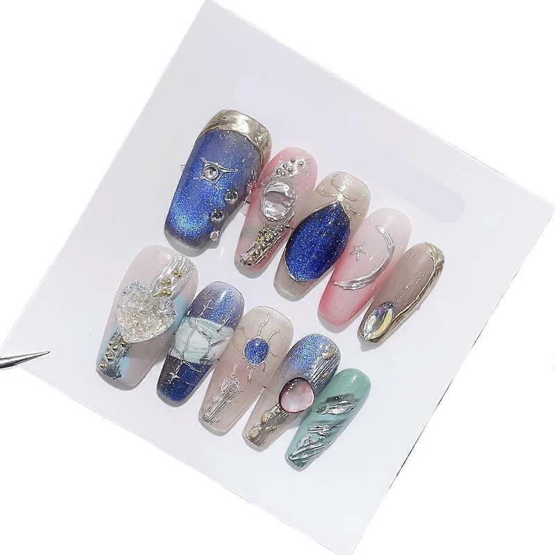 Hand Worn Nail Enhancement Patches And Fake Nails(XS) - Adhesive Patches For Natural Nails, Short Style