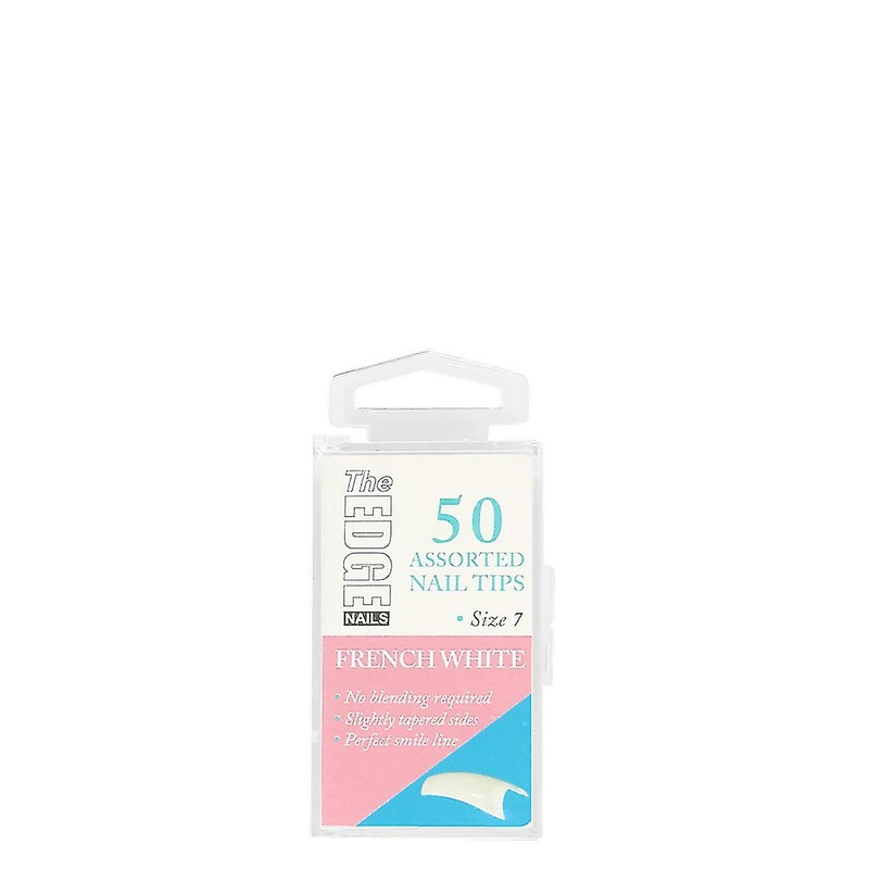 The Edge Nails French White Assorted Nail Tips Size 7 (50 Pack)