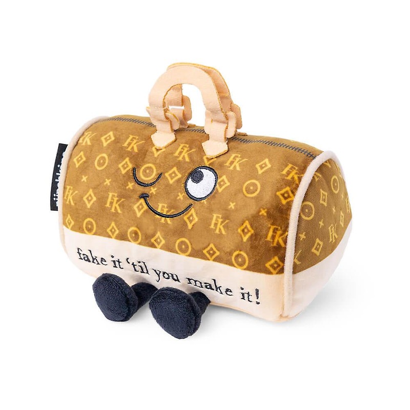 Punchkins Fake it Til You Make It Handbag Plush Soft Fabric Weighted Base
