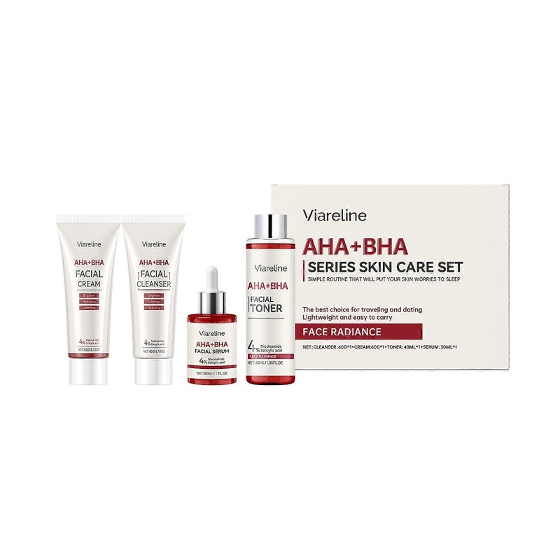 Hydrosalicylic Acid Skin Care Set, Cleanser Deep Cleansing Gentle Skin Care