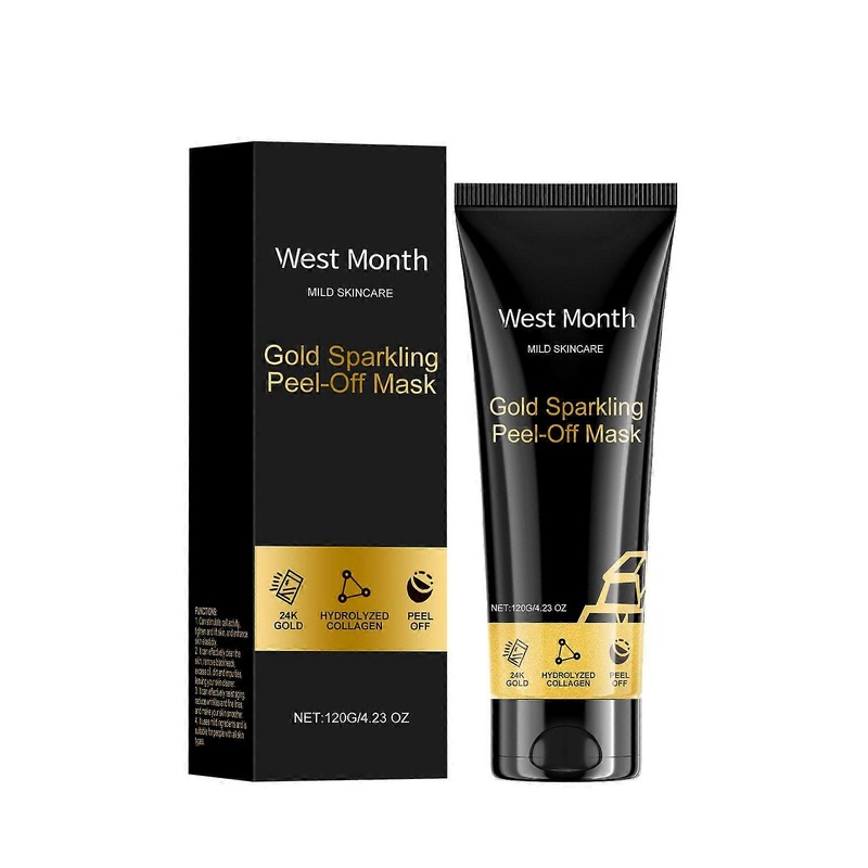 West Month Gold Peel Mask, 24k Gold Collagen Peel Mask Firming Moisturizing And Cleansing MaskWest Month Gold Peel Mask, 24k Gold Collagen Peel Mask F