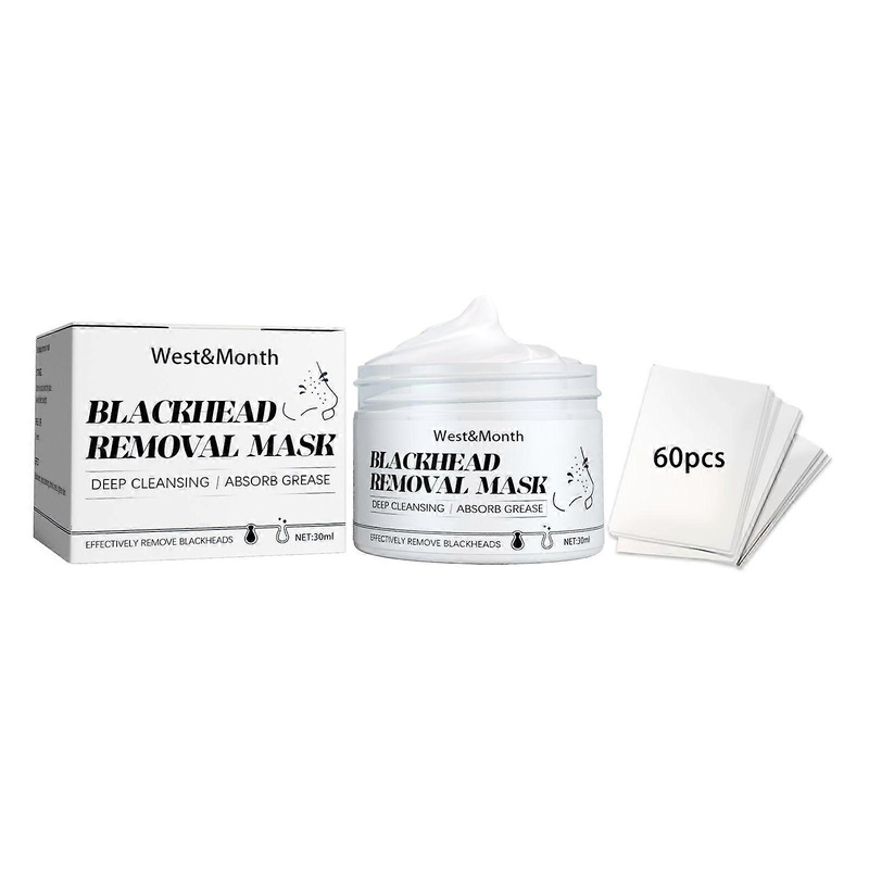 West&Month Removes Blackhead Nose Mask, Removes Acne, Hydrates Skin, Cleanses T-Zone Care Nose Patch