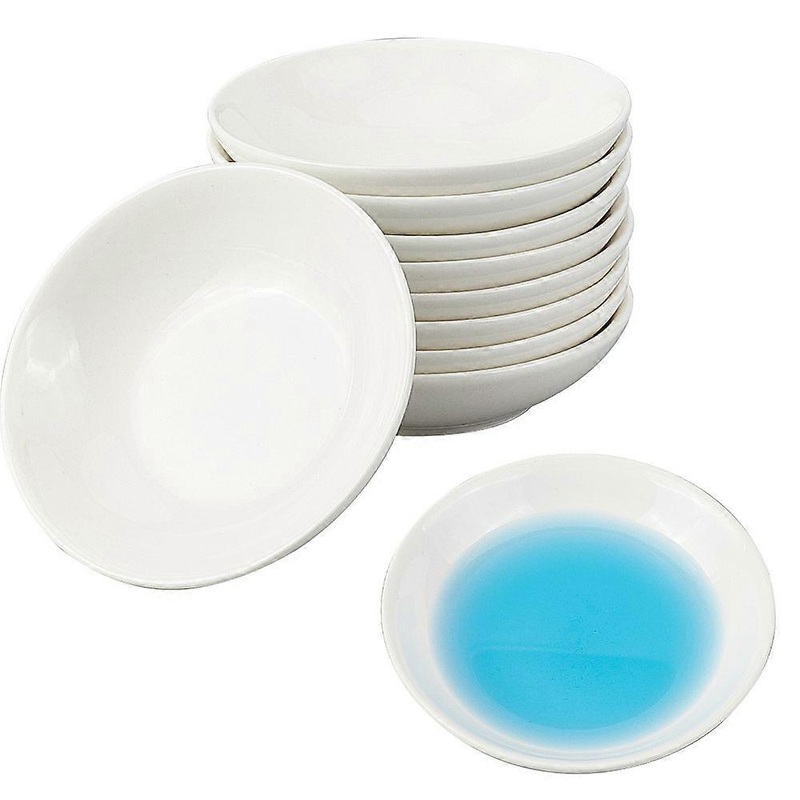 10 Packs Porcelain Watercolor Palette 4 Inch Round Paint Tray Artist Palettes Mixing Palette Dish for Oil Water Based Painting Nail Art DIY