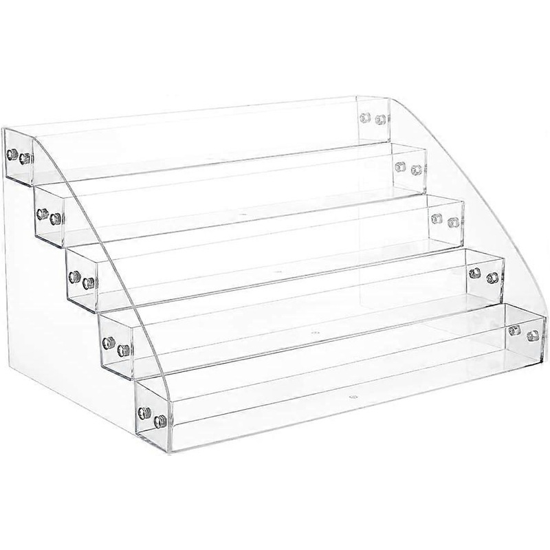 5 Layers Acrylic Nail Polish Organizer, Clear Acrylic Nail Polish Tray Essential Oils Holder Paint Organizer Storage Set for Makeup Eyeglasses Fingern