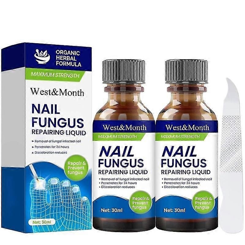2x Foot Fungus Treatment For Toe Nail Foot Antifungal Agent Cuticle Oil Nail Polish Remover Onychomycosis Medicine Foot Care Beauty