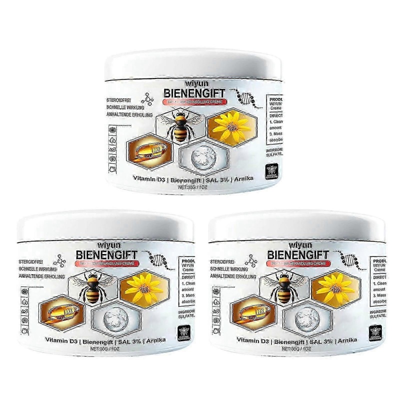 1/3/5 30g Bee-venom Cream Portable Anti-itch Care Cream For Skin CareBrand: UnbrandedSize: 5pcsColour: yellow