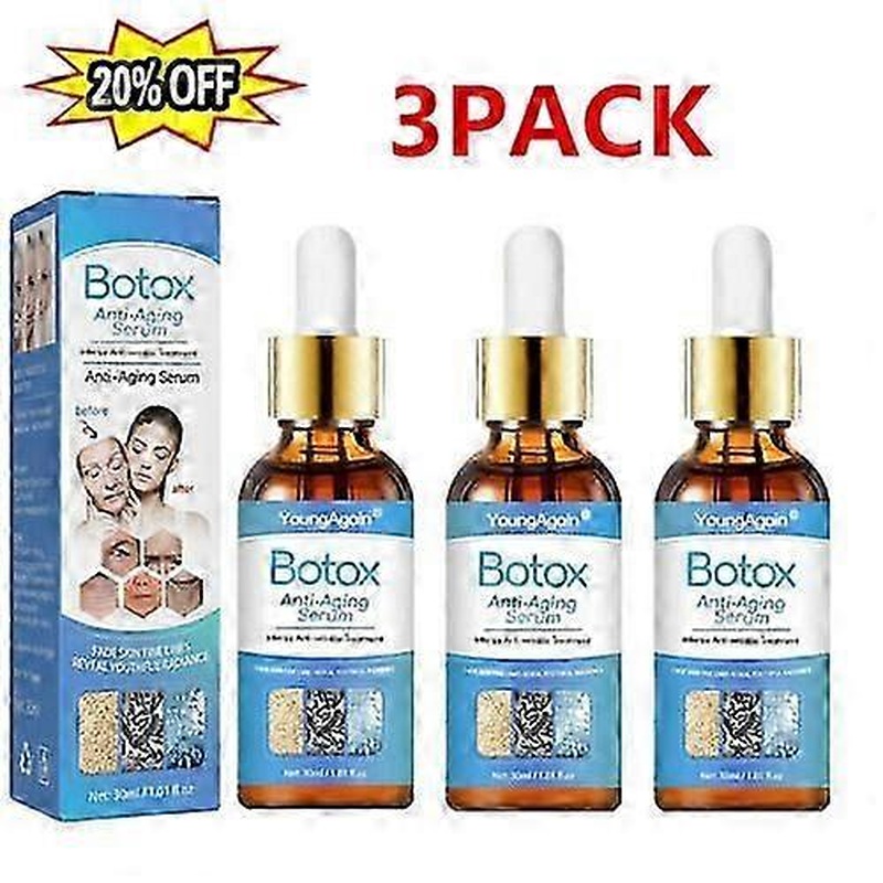 3PCS Wrinkle Remover Instant Face Serum Retinol Skin Tightening 30ML