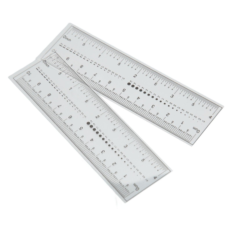 10PCS Fake Nails Measuring Ruler Professional Portable Transparent Nail Art PVC Soft Ruler for Nail Measuring Tool