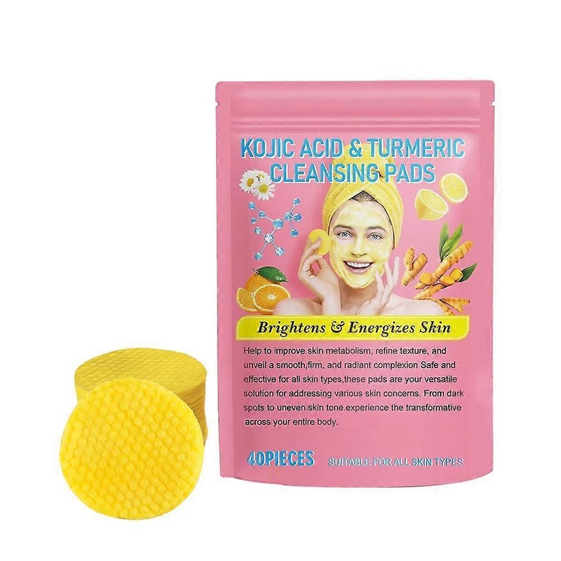 40/80/120PCS Turmeric Cleansing Pads Kojic Acid And Turmeric Cleansing Pad