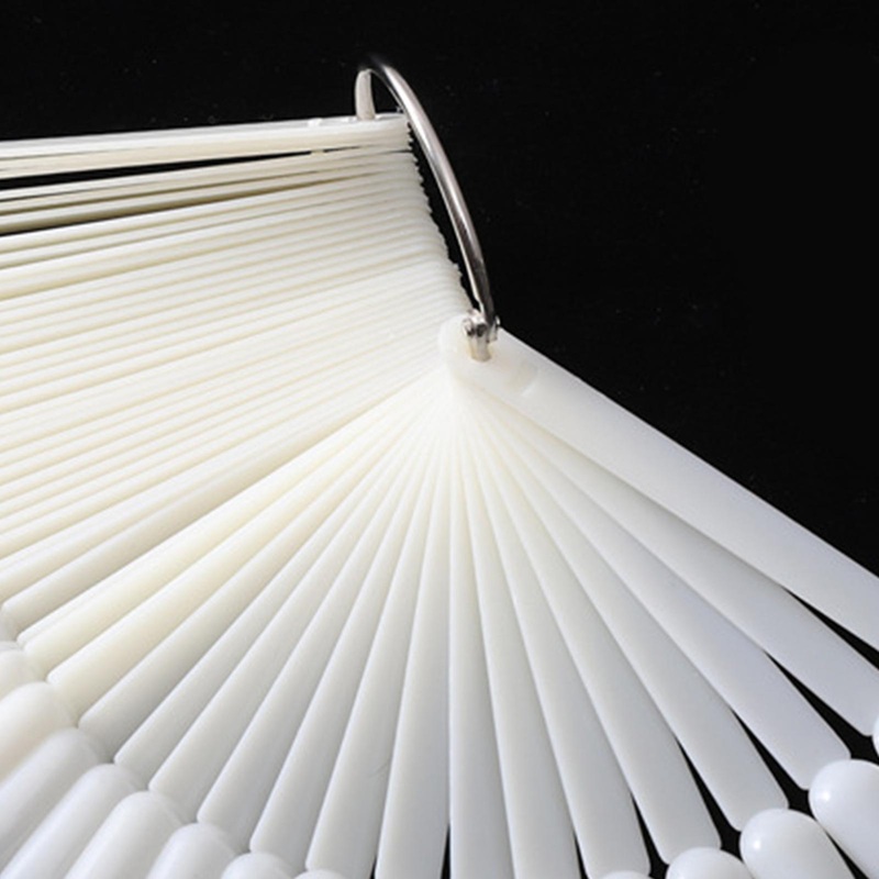 50pcs False Nail Art Tips Sticks Salon Practice Nail Polish Color Card Plates Display Board Ordinary