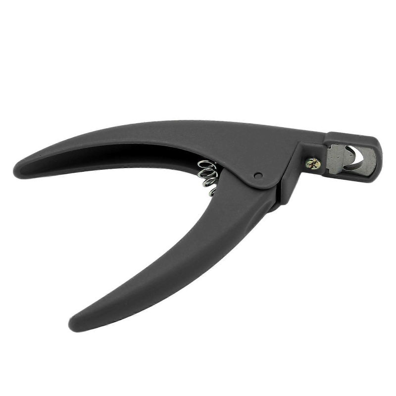 Nail Tip Cutter Portable Professional DIY False Nail Clipper Trimmer for Nail Salons and Home Black