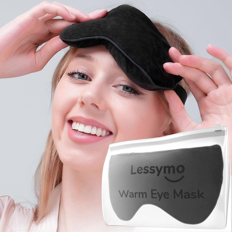 Weighted Eye Mask for Dry Eyes Relief, Headache Relief, Soft Plush Material, Adjustable Strap, Eye Comfort Therapy