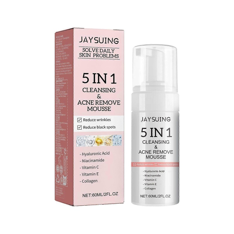 5-In-1 Cleansing Mousse Cleanses Pores, Fades Acne Marks, Removes Blackheads And Acne, And Controls Oil