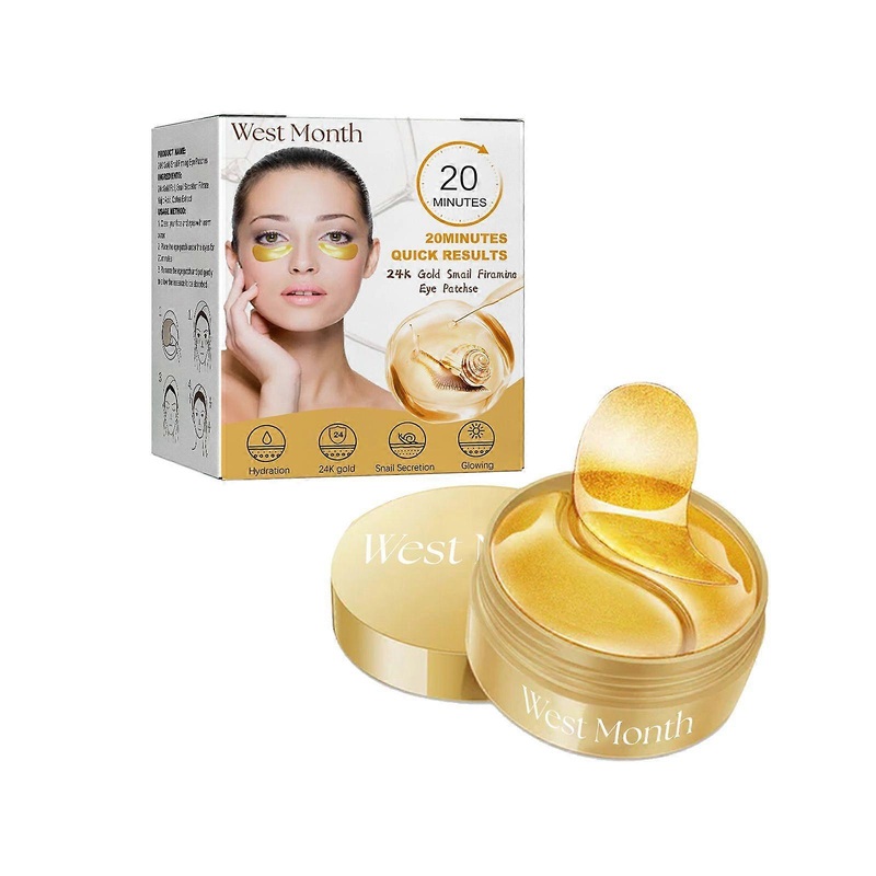 West&Month Gold Snail Eye Patch Hydrating Eye Patch Skin Care Around The Eyes