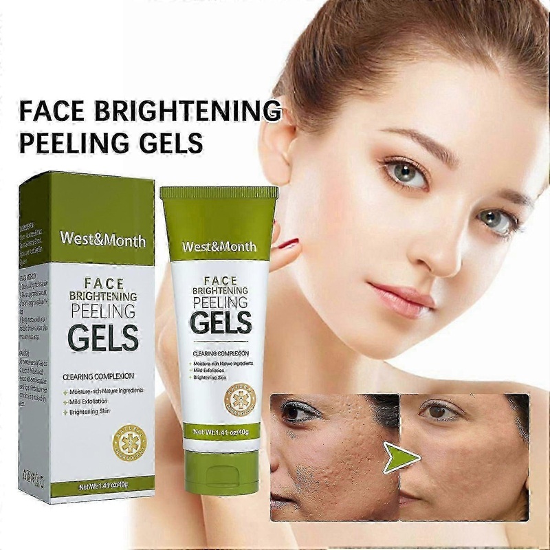 West&Month Face Brightening Peeling Gels, Facial Cleansing Exfoliation Skin Pores Hydrating Firming
