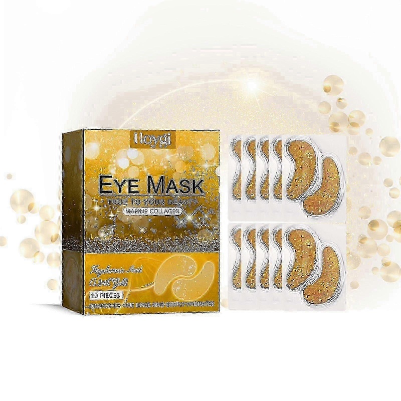 24k Gel Patch Reduces Fine Lines Under Eyes, Bags Under Eyes, Dark Circles, Firming Eyes, Anti-Wrinkle Moisturizing Eye Patch