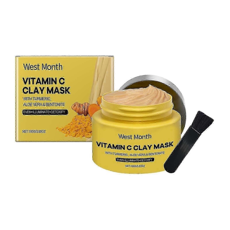 West Month Turmeric Vitamin C Clay Mask Gentle Cleansing Nourishing Skin Moisturizing Skin Care Clay Mask