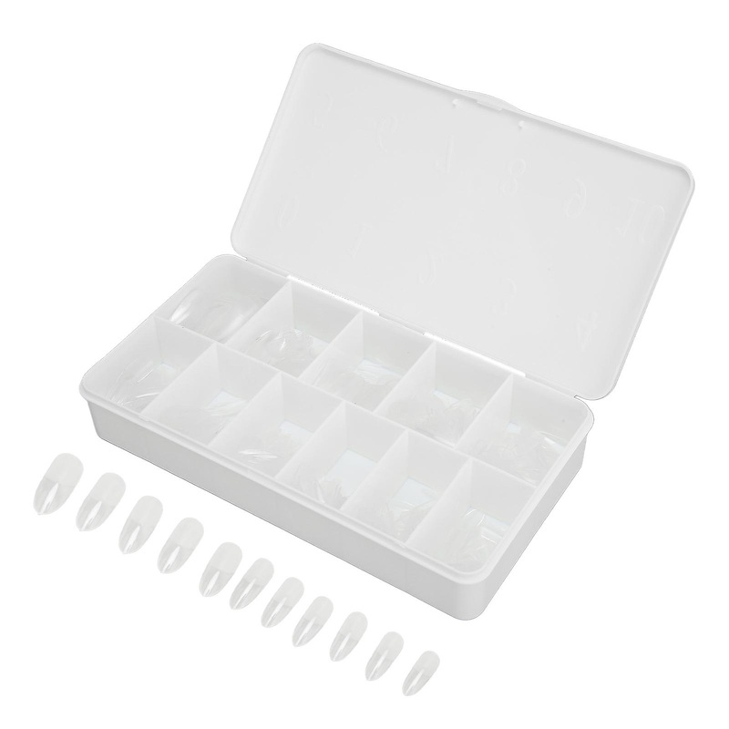 550pcs Fake Nails Ultrathin Seamless Semi Scrub DIY Handcraft Breathable ABS Nail Tips for Wedding Appointment Oval