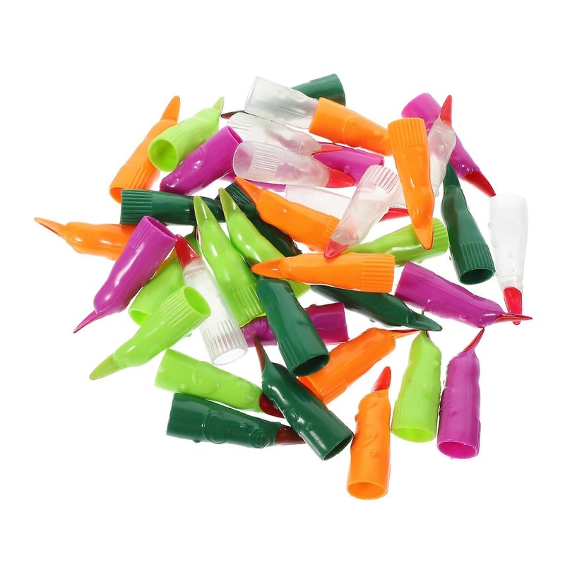 40Pcs Halloween Glow In The Dark Witch Finger Fake Nails Cosplay Prop False Nails For Spooky Parties